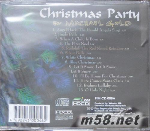 圣誕舞會CHRISTMAS PARTY BY MICHAEL GOLD專輯背面圖片