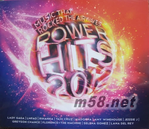 Power Hits 2012冠軍全擊2012(CD+DVD影音雙霸)紫紅封面專輯正面圖片