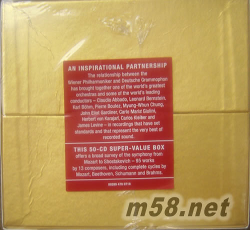 WIENER PHILHARMONIKER SYMPHONY EDITION維也納愛樂DG公司錄音合集 50CD 大套裝專輯側面圖片