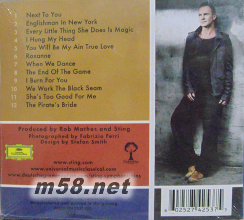 SYMPHONICITIES專輯背面圖片