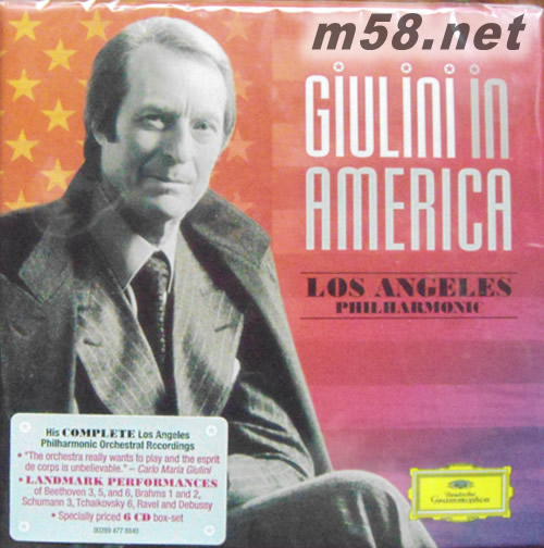 朱里尼與洛杉磯愛樂DG錄音全輯CARLO MARIA GIULINI in America 6CD套裝專輯正面圖片