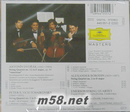 D大調(diào)第1號(hào)、2號(hào) 12號(hào)弦樂四重奏String Quartet No.2 in D major Streichquartett No.12 Streich專輯背面圖片