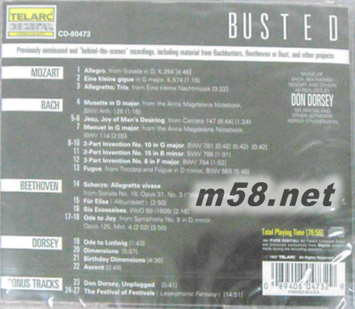 BUSTEO電子古典大師 黑色封面專輯背面圖片