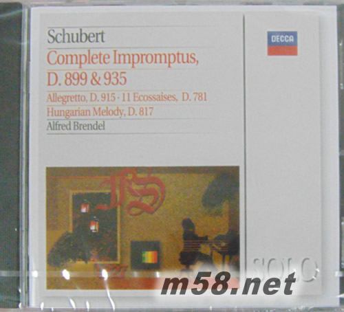 舒伯特:即興曲全集Schubert: Complete Impromptus 白色封面雙CD專輯正面圖片