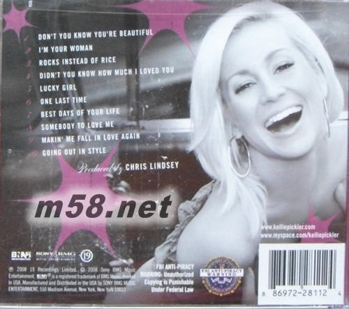 同名專輯 Kellie Pickler 美版專輯背面圖片