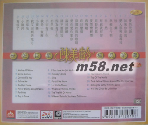 世紀巨星 極品珍藏專輯背面圖片