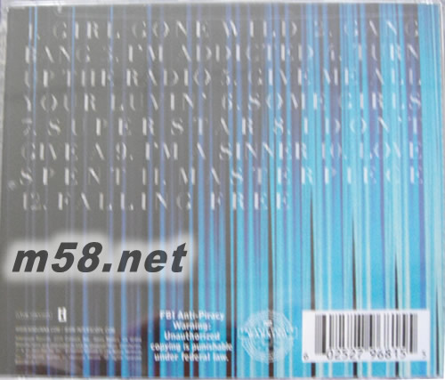 MDNA 單張美版專輯背面圖片