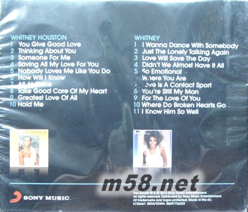 Whitney Houston / Whitney (X 2 CD Series) 藍(lán)色封面專輯背面圖片