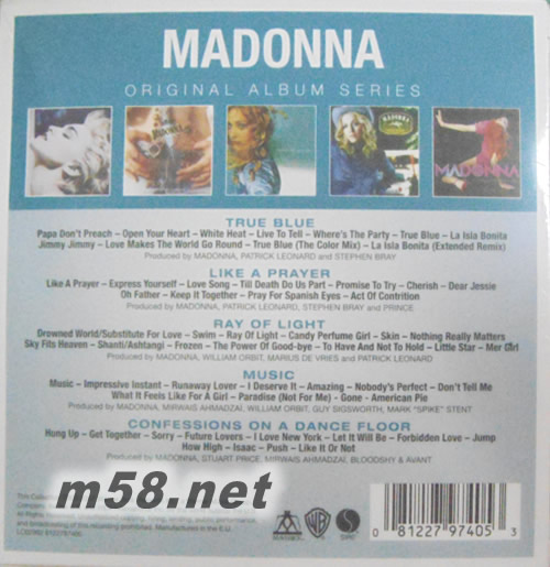 ORIGINAL ALBUM SERIES 經典專輯5CD典藏盤 套裝專輯背面圖片