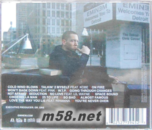 Recovery 好的很 (歐版)專輯背面圖片