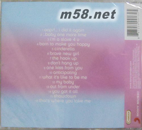 Oops! I Did It Again - The Best Of Britney Spears專輯背面圖片