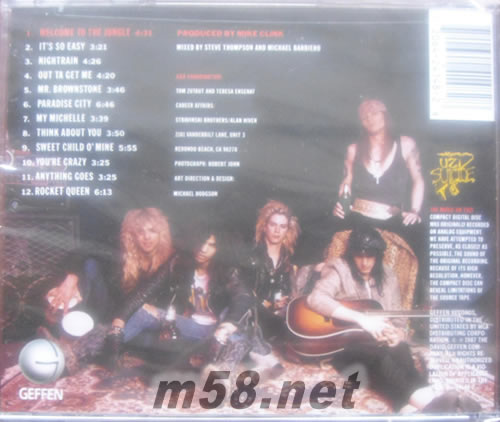 毀滅的欲望 Appetite for Destruction 美版專輯背面圖片