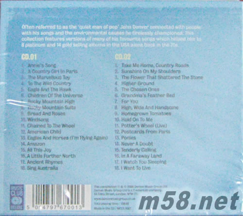 Annie’s Song (鄉謠情懷)專輯背面圖片