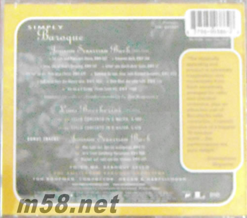 SIMPLY BAROQUE專輯背面圖片
