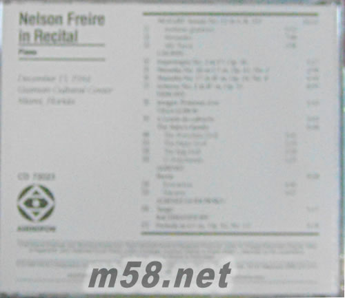 NELSON FREIRE IN RECITAL 莫扎特 肖邦專輯背面圖片