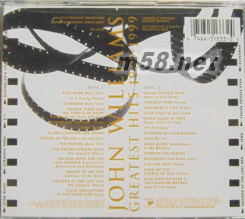 Greatest Hits: 1969-1999 約翰威廉姆斯30年配樂精選專輯背面圖片