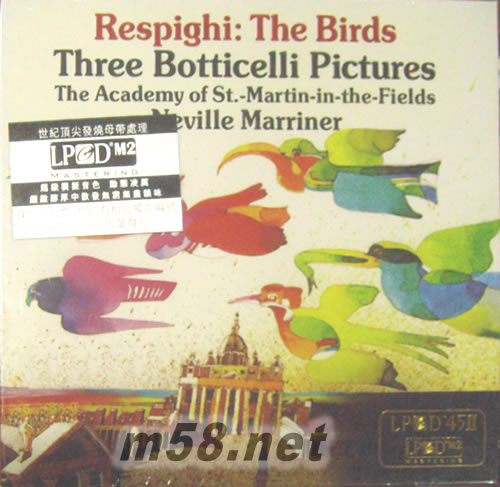 鳥 三張波提切利之畫作Respighi:The Birds three botticelli pictures marriner LPCD 45 限量版專輯正面圖片