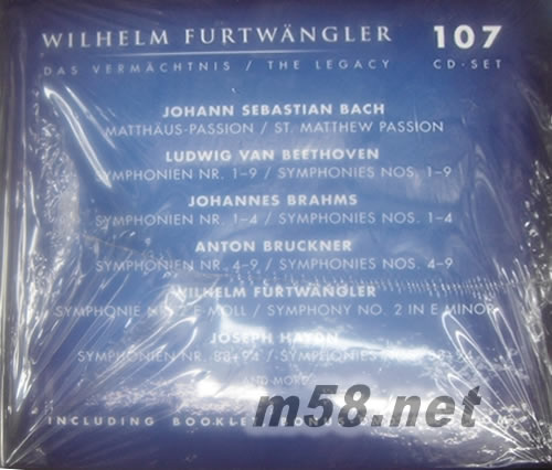 福特萬格勒典藏紀念 107CD大全集【107CDs+1DVD(Pal)+1CD-ROM 大套裝套裝側面圖片