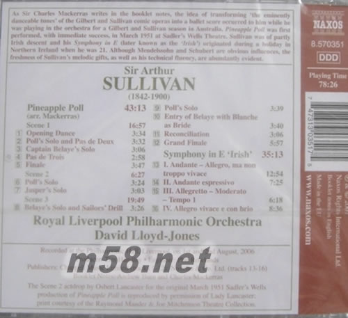 Sullivan: Pineapple Poll專輯背面圖片