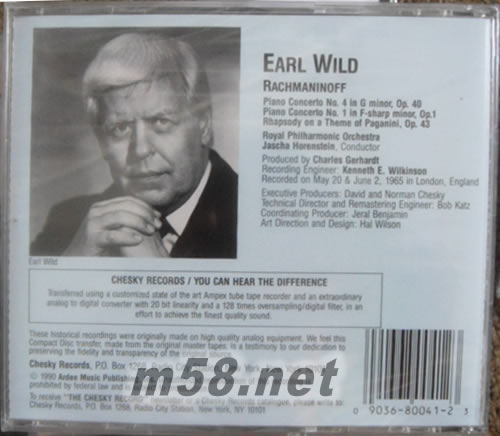 Rachmaninov: Concertos Nos. 1 & 4; Rhapsody, Op. 43專輯背面圖片