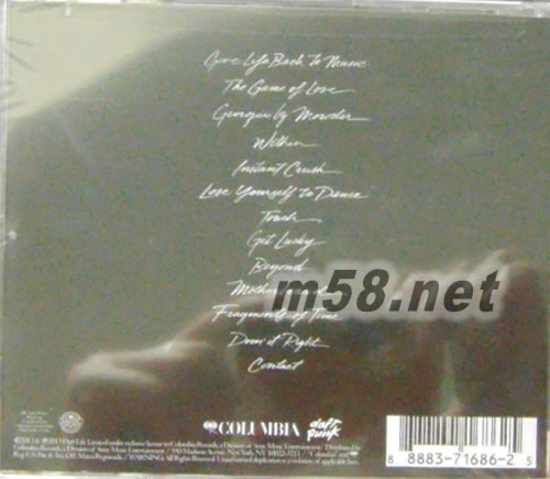 Random Access Memories專輯背面圖片