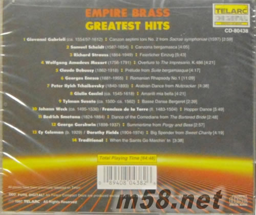Empire Brass: Greatest Hits 專輯背面圖片