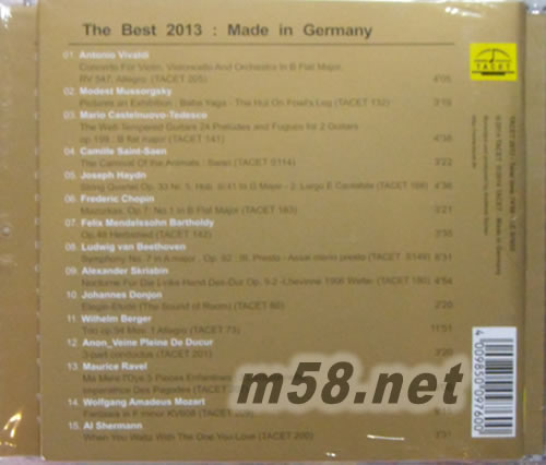 2013TACET精選 - 發燒再現‧真空管TACET-The Best of 2013: The Return Of Audiophile Sound Quali專輯背面圖片