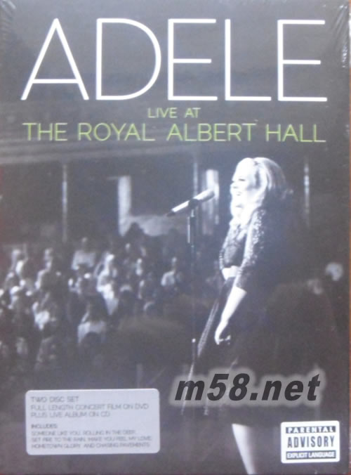 LIVE AT THE ROYAL ALBERT HALL 愛黛爾在皇家阿爾伯特大廳的現場演唱會 DVD+CD專輯正面圖片