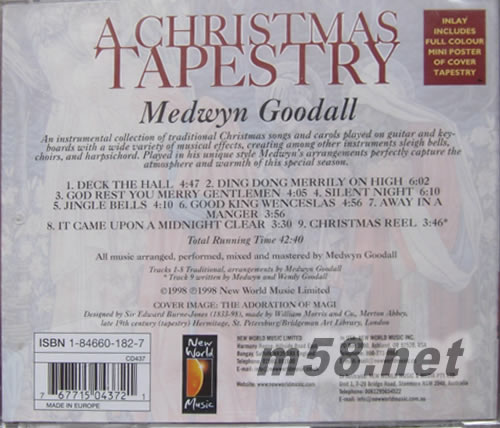 Christmas Tapestry 新世紀(jì)純音樂專輯背面圖片