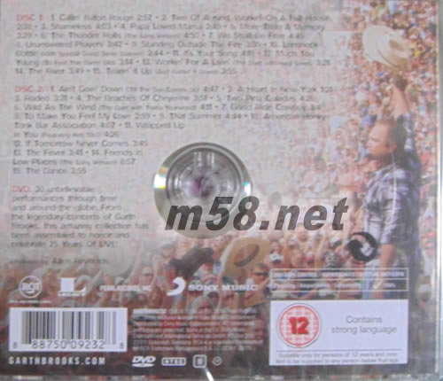 Double Live 2CD+DVD (25th Anniversary Edition)專輯背面圖片