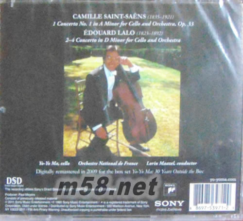 Lalo, Saint-Sa?ns: Cello Concertos 拉羅 圣桑 大提琴協奏曲 美版專輯背面圖片