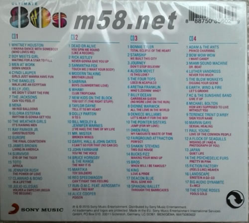 Ultimate...80s終極80(4CD套裝)專輯背面圖片