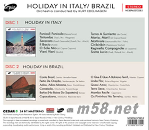 HOLIDAY IN ITALY BRAZIL 義大利 巴西 假期專輯背面圖片