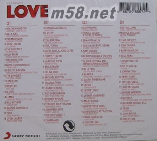 終極情歌 Ultimate... Love (4CD套裝歐版)專輯背面圖片