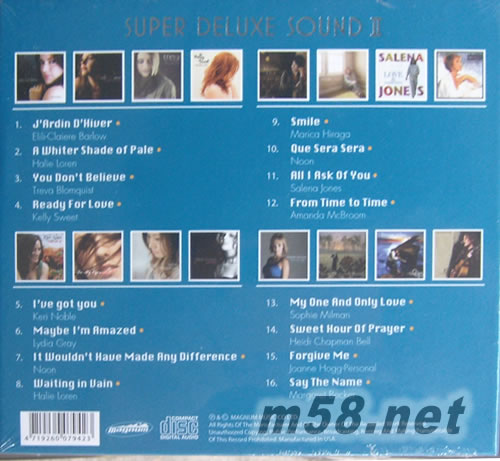 超至尊發(fā)燒爵士女聲 II SUPER DELUXE SOUND第二集專輯背面圖片