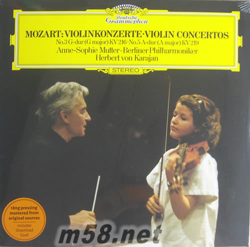 Mozart: Violin Concerto #3 & #5 黑膠專輯正面圖片