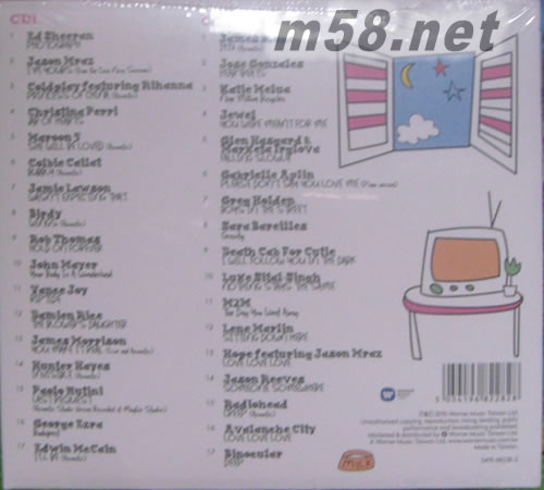 Acoustic Singer Songwriter(臺版)專輯背面圖片