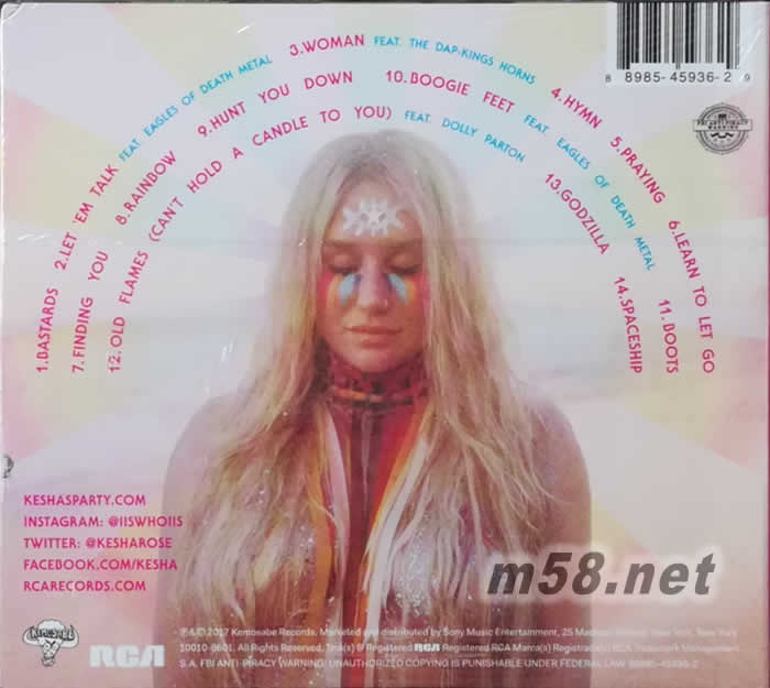 Rainbow專輯背面圖片