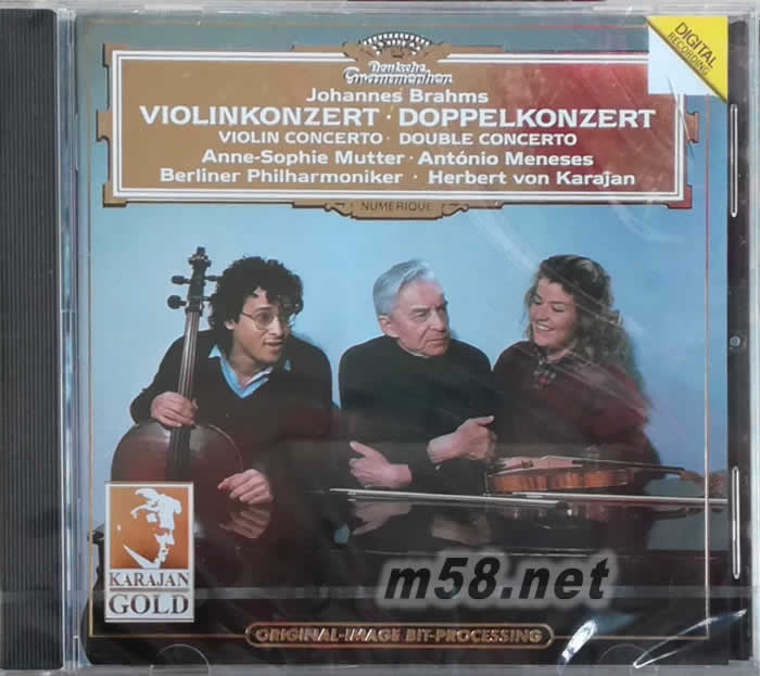 Brahms: Violin Concertos勃拉姆斯:小提琴協奏曲(金裝卡拉揚)專輯正面圖片