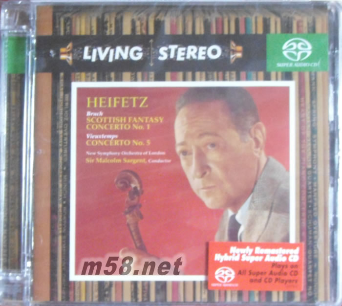 海菲茲 布魯赫 蘇格蘭幻想曲(Living Stereo SACD特惠)專輯正面圖片