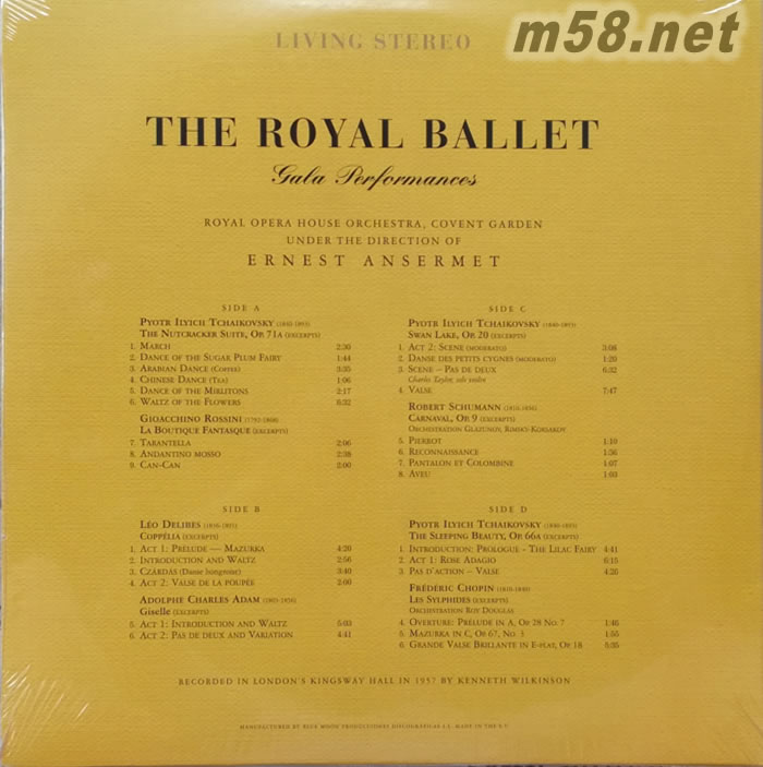The Royal Ballet – Gala Performances皇家芭蕾舞 180g 33RPM LP 安塞美 雙黑膠專輯背面圖片