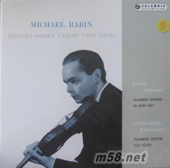 MENDELSSOHN VIOLIN CONCERTO 門(mén)德?tīng)査?小提琴協(xié)奏曲,拉威爾 黑膠專(zhuān)輯正面圖片