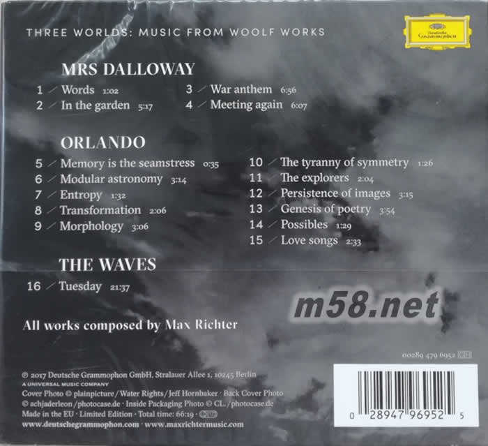 Woolf Works (Digipack)專輯背面圖片