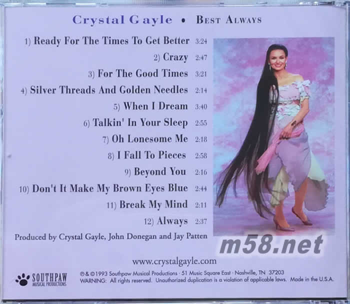 子辮女 BEST ALWAYS專輯背面圖片