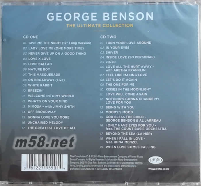 The Ultimate Collection (2CD)專輯背面圖片