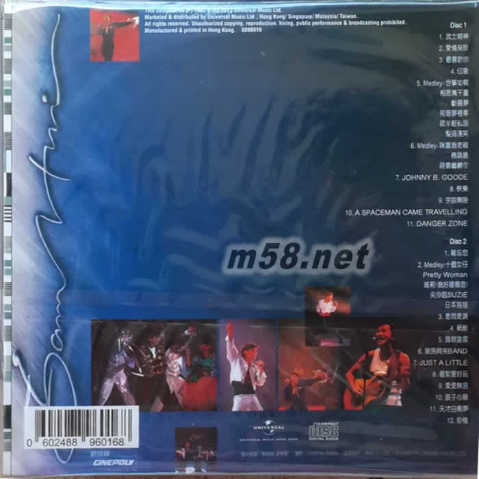 相識廿載演唱會 1987 (2CD) ( 升級復黑王系列 )專輯背面圖片