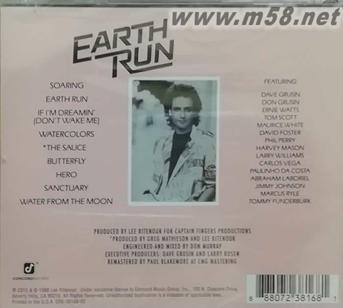 Earth Run專輯背面圖片