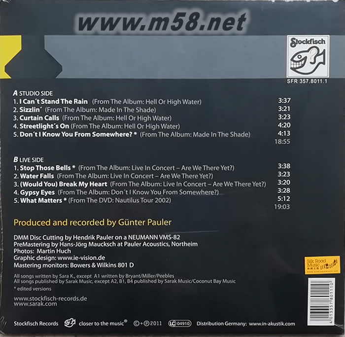 雙面情人 In The Groove 180g 33RPM LP 老虎魚 黑膠專輯背面圖片