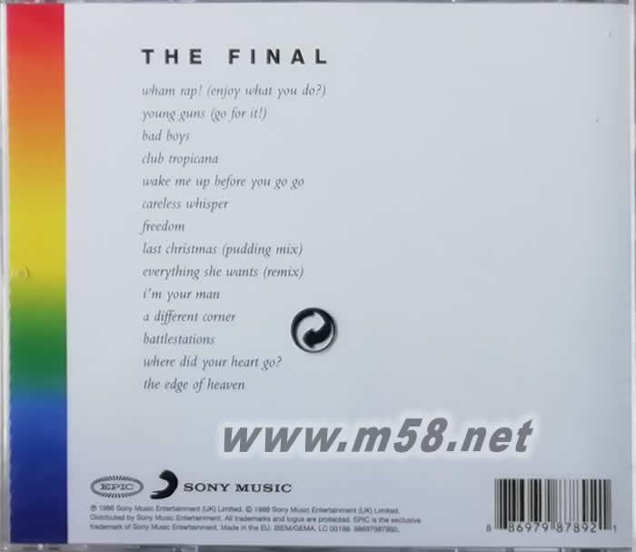 Wham! - The Final專輯背面圖片