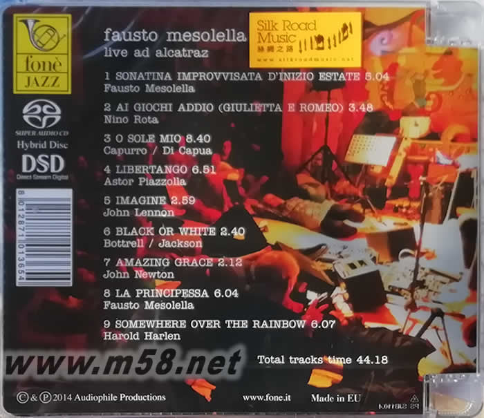 阿爾卡特拉斯歌舞廳現場實況 Fausto Mesolella Live Ad Alcatraz SACD專輯背面圖片